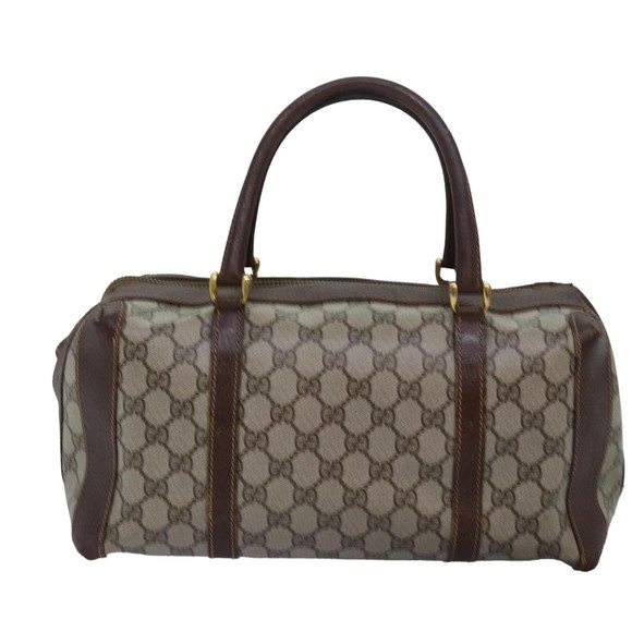 GUCCI GG Supreme Mini Boston Bag PVC Beige Auth ki4575 - Picture 2 of 16